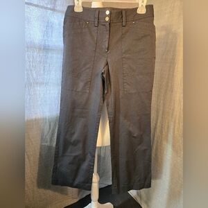 Tommy Hilfiger Pants 6 Womens Regular Size Black Chino Janie Fit Stretch Crop
